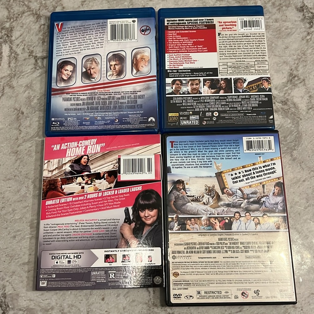 Superbad, Spy, The Hangover, Airplane - Picture 2 of 6